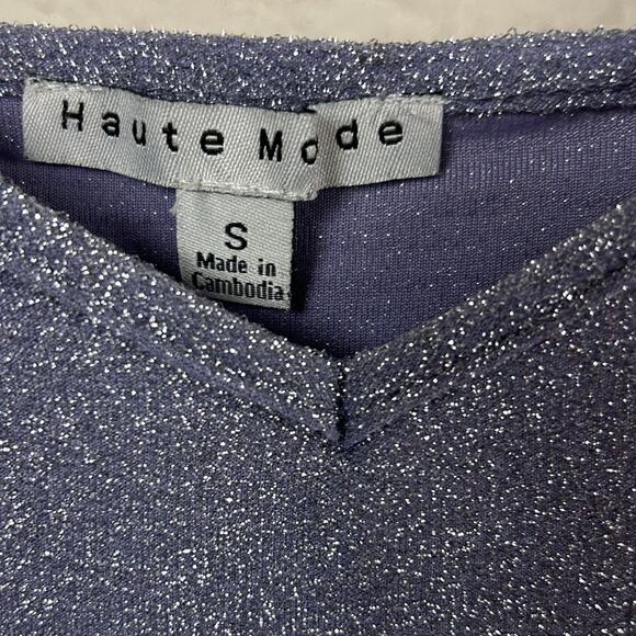 Haute Mode Purple Sparkle Bodysuit size S - Picture 5 of 8